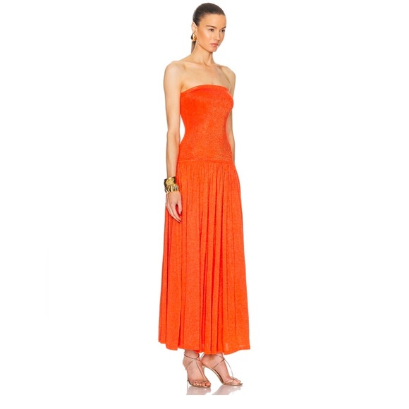 ZIMMERMANN Tranquility pleated strapless maxi dress - Picture 3 of 10